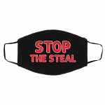Stop The Steal Trump 2020 Voter Fraud Election Washable Reusable Custom Printed Cloth Face Mask Cover, Black, Cloth Face Cover – Medium/Large