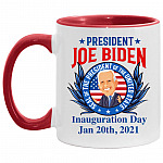 President Joe Biden, White/Red, 11 oz. Accent Mug