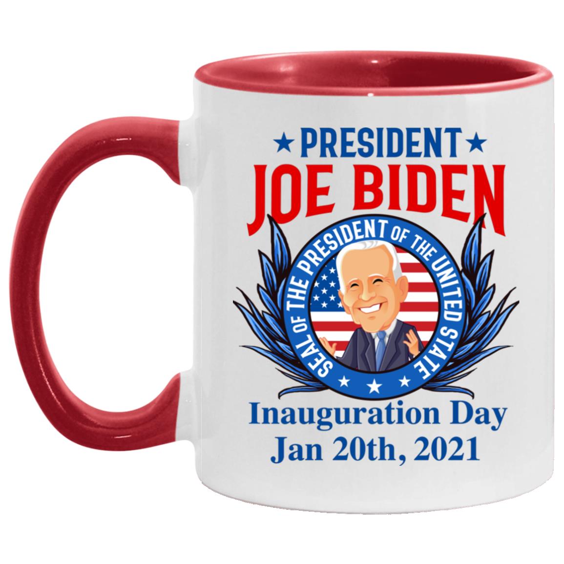 President Joe Biden, White/Red, 11 oz. Accent Mug