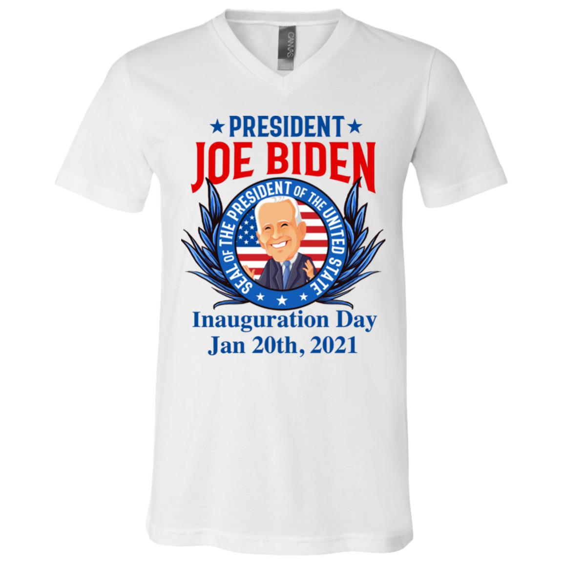 President Joe Biden, White, V-Neck T-Shirt