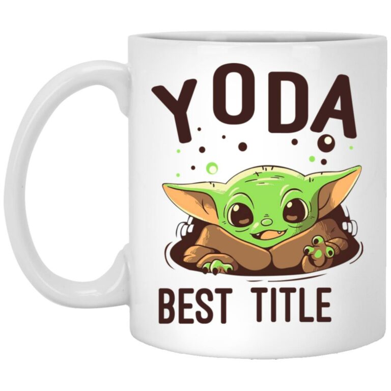 Personalized Best Baby Yoda Mug, White, 11 oz. White Mug