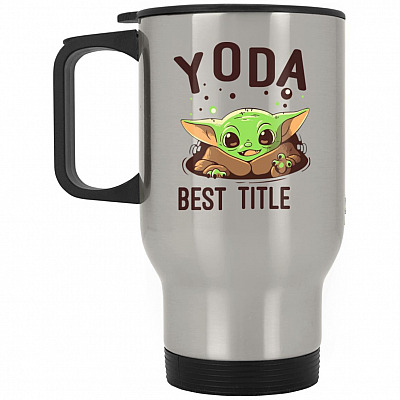 14 oz. Silver Travel Mug