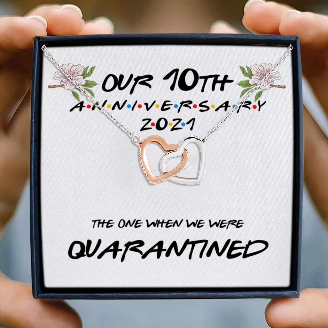 99 HG_ Our 10th Anniversary Quarantined Interlocking Hearts Necklace 3