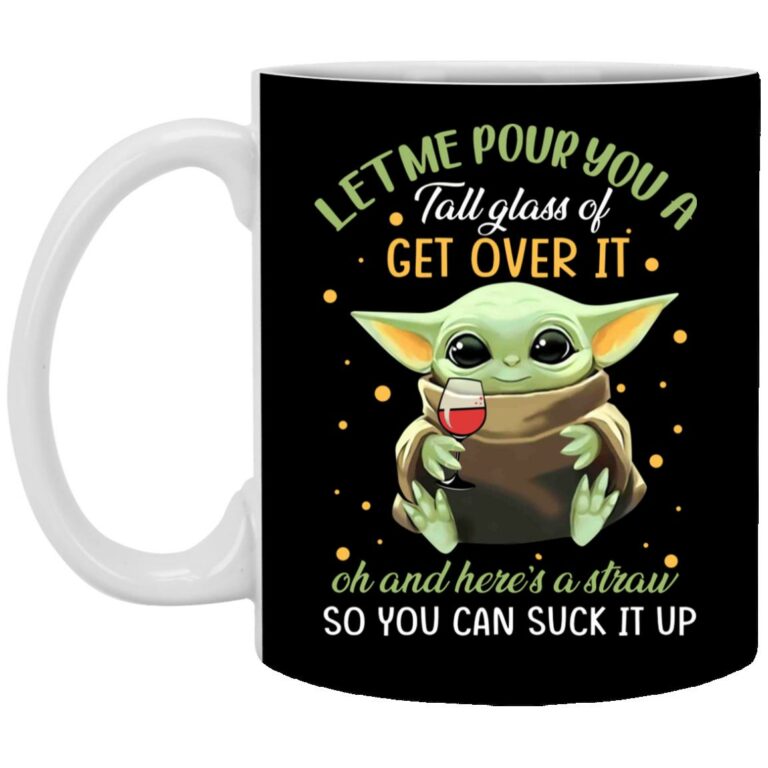Baby Yoda Let Me Pour You Mug, Black, 11 oz. White Mug