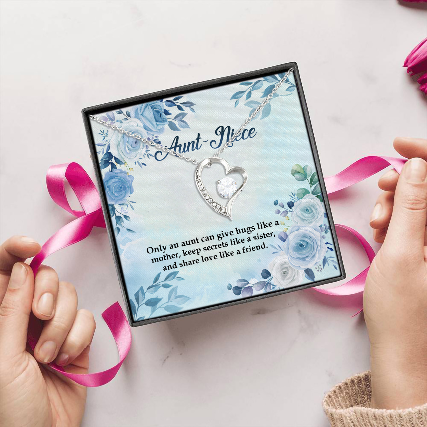 7Th. Aunt Niece(4) Forever Love Necklace (Silver) 5