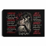 Personalized I Choose You To Do Life With Hand In Hand Side By Side Skull Couple Canvas Prints - Unframed Poster, White, 0.75'' Framed Canvas Personalized I Choose You To Do Life With Hand In Hand Side By Side Skull Couple Canvas Prints - Unframed Poster, White, 0.75'' Framed Canvas