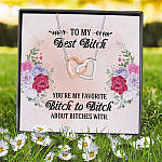 8Th. Best Bitch card (4) Interlocking Hearts Necklace 7