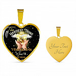 The Hardest Thing I Ever Had To Do Was To Let You Go Heart Pendant Necklace - Heart Luxury Necklace (Gold Plated)