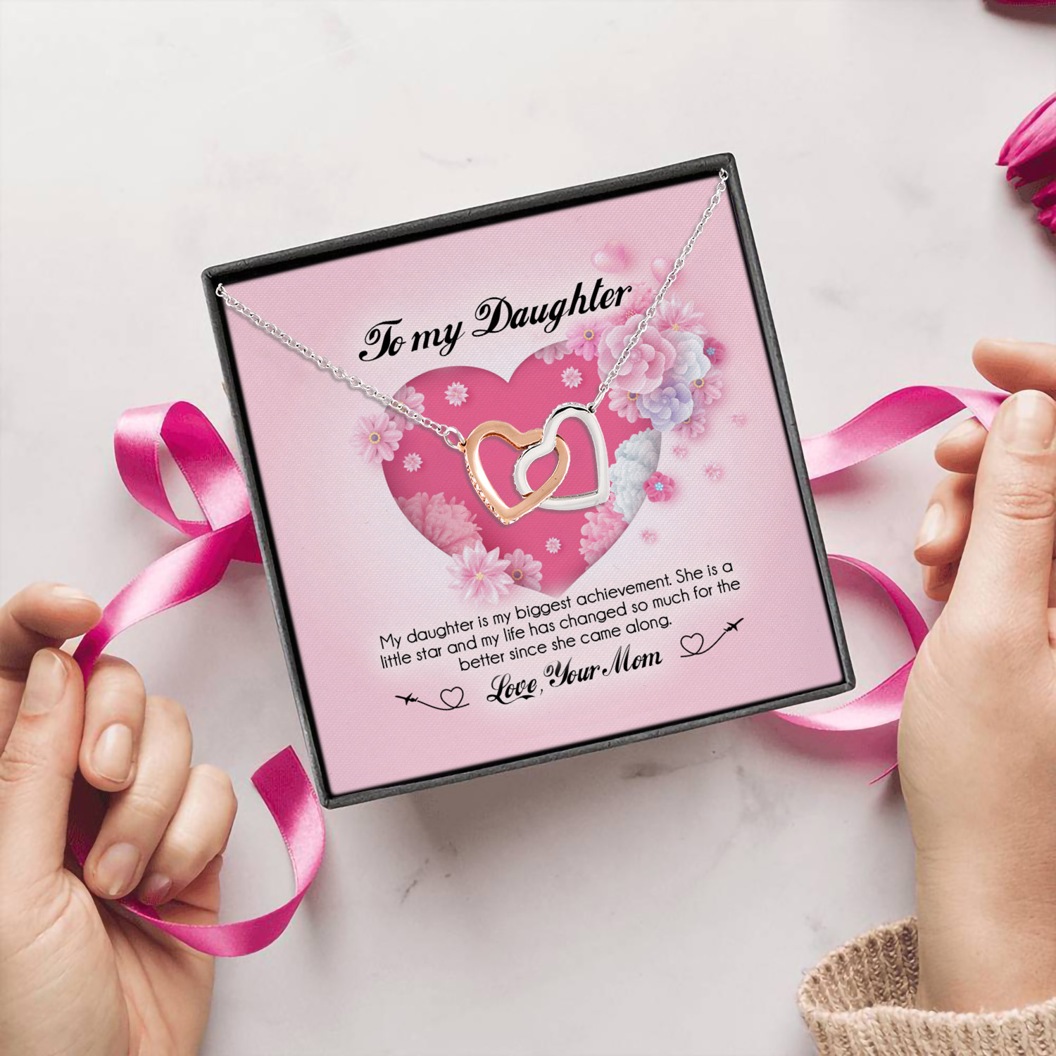 11Th. Biggest Achievement Interlocking Hearts Necklace 5