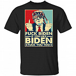 Trump Middle Finger Biden T-Shirt, Black, Unisex T-Shirt