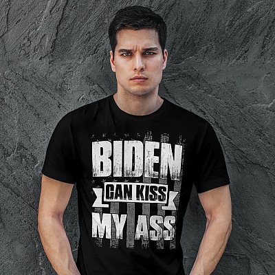Alternative view of Biden Can Kiss My Ass Election Funny Anti Joe Biden T-shirt -V-neck - Not My President Biden Shirt