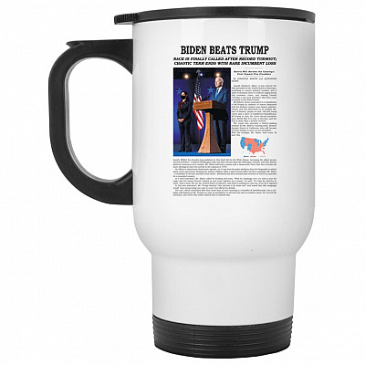 14 oz. White Travel Mug