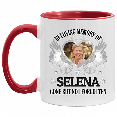 Personalized Photo Accent Mug, White/Red, 11 oz. Accent Mug
