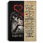 Personalized Skull Couple I Choose You To Do Life With Hand In Hand Side By Side Canvas Prints - Unframed Poster, White, 0.75'' Framed Canvas Personalized Skull Couple I Choose You To Do Life With Hand In Hand Side By Side Canvas Prints - Unframed Poster, White, 0.75'' Framed Canvas