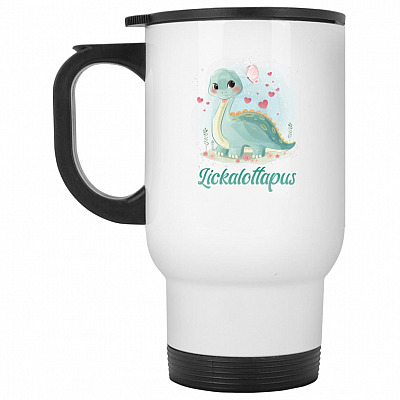 14 oz. White Travel Mug