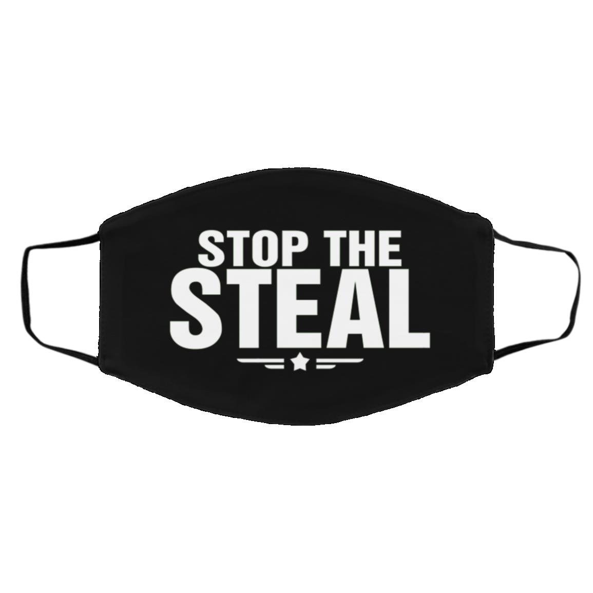 Stop The Steal Trump Fraud 2020 Face Mask, Black, Cloth Face Cover – Medium/Large Stop The Steal Trump Fraud 2020 Face Mask, Black, Cloth Face Cover – Medium/Large