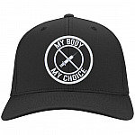 My Body My Choice No Forced Hat, Black, Twill Cap