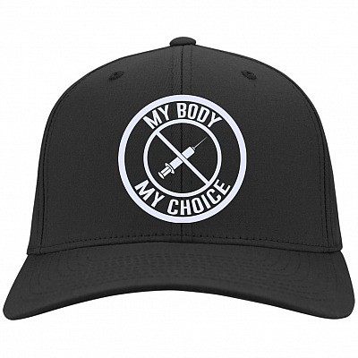 My Body My Choice No Forced Hat, Black, Twill Cap
