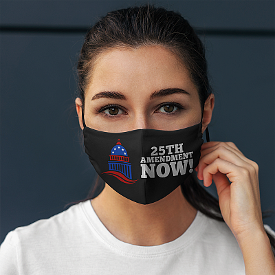 Alternative view of 25th Amendment Now Remove Trump from Office Washable Reusable Custom - Printed Cloth Face Mask Cover