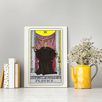 Alternative view of RBG Justice Card Wrapped Framed Canvas Prints - Unframed Poster  - Ruth Bader Ginsburg Justice Wall Art