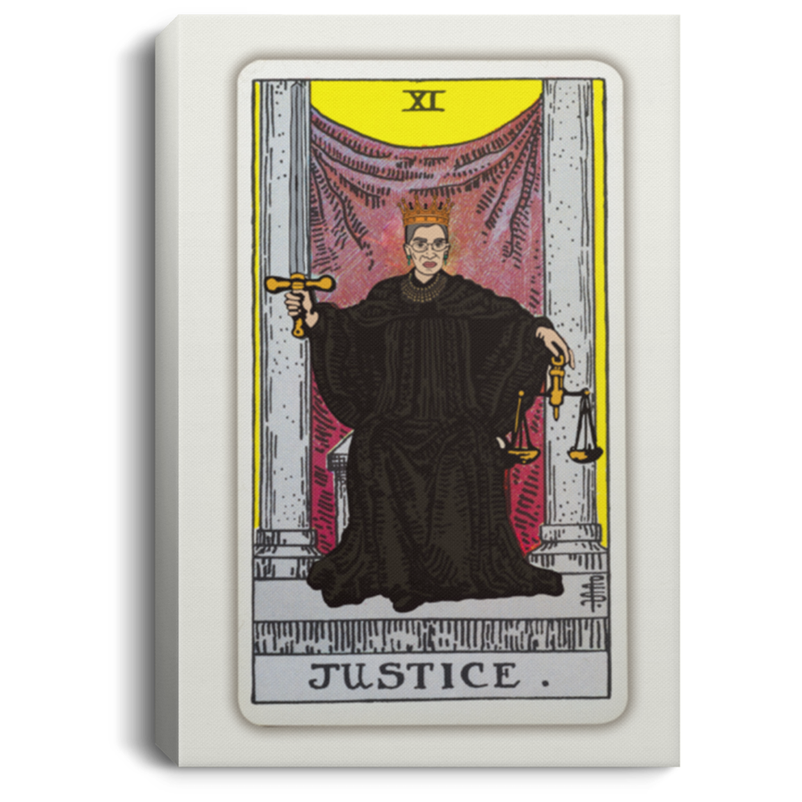 RBG Justice Card Wrapped Framed Canvas Prints - Unframed Poster  - Ruth Bader Ginsburg Justice Wall Art, White, 0.75'' Framed Canvas RBG Justice Card Wrapped Framed Canvas Prints - Unframed Poster - Ruth Bader Ginsburg Justice Wall Art, White, 0.75'' Framed Canvas