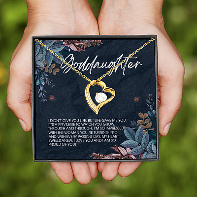 To My Goddaughter I Didn't Give You Life But Life Give Me You Forever Love Pendant Necklace