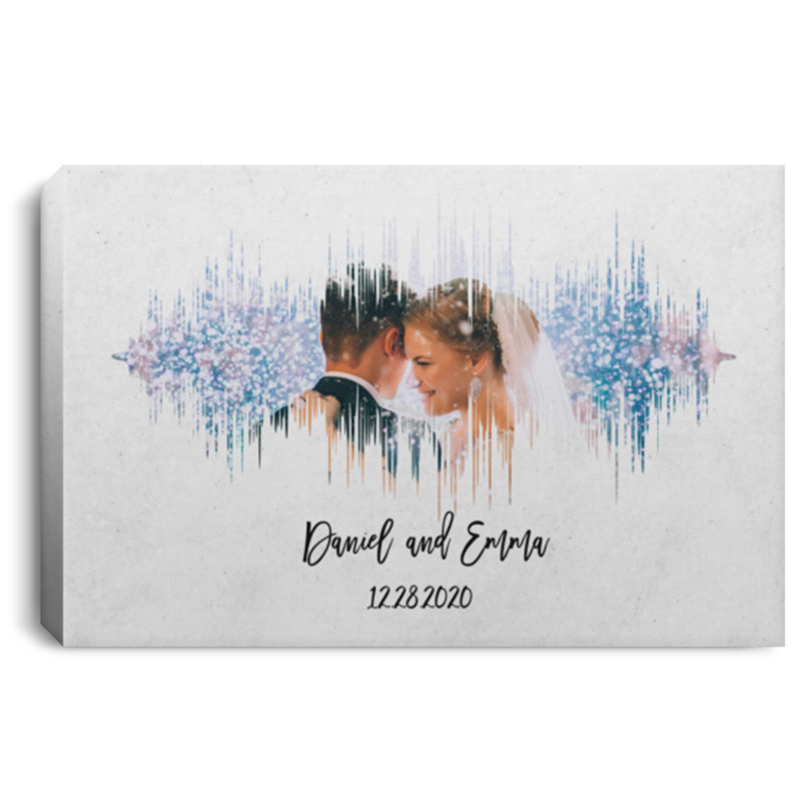 Personalized Photo Sound Wave Print Gallery Wrapped Framed Canvas Prints - Unframed Poster - Home Decor Wall Art, White, 0.75'' Framed Canvas Personalized Photo Sound Wave Print Gallery Wrapped Framed Canvas Prints - Unframed Poster - Home Decor Wall Art, White, 0.75'' Framed Canvas