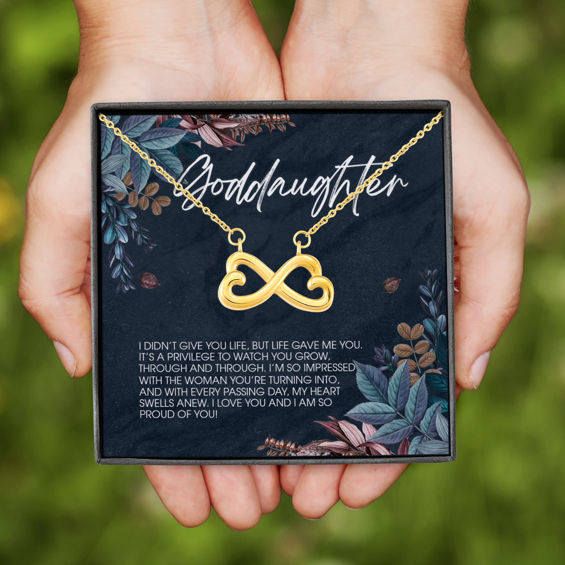 3NH_ Life Gift(5) Infinity Heart Necklace (Gold)