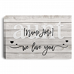 Personalized To My Aunt Gallery Wrapped Framed Canvas Prints - Unframed Poster - Home Decor Wall Art, White, 0.75'' Framed Canvas Personalized To My Aunt Gallery Wrapped Framed Canvas Prints - Unframed Poster - Home Decor Wall Art, White, 0.75'' Framed Canvas