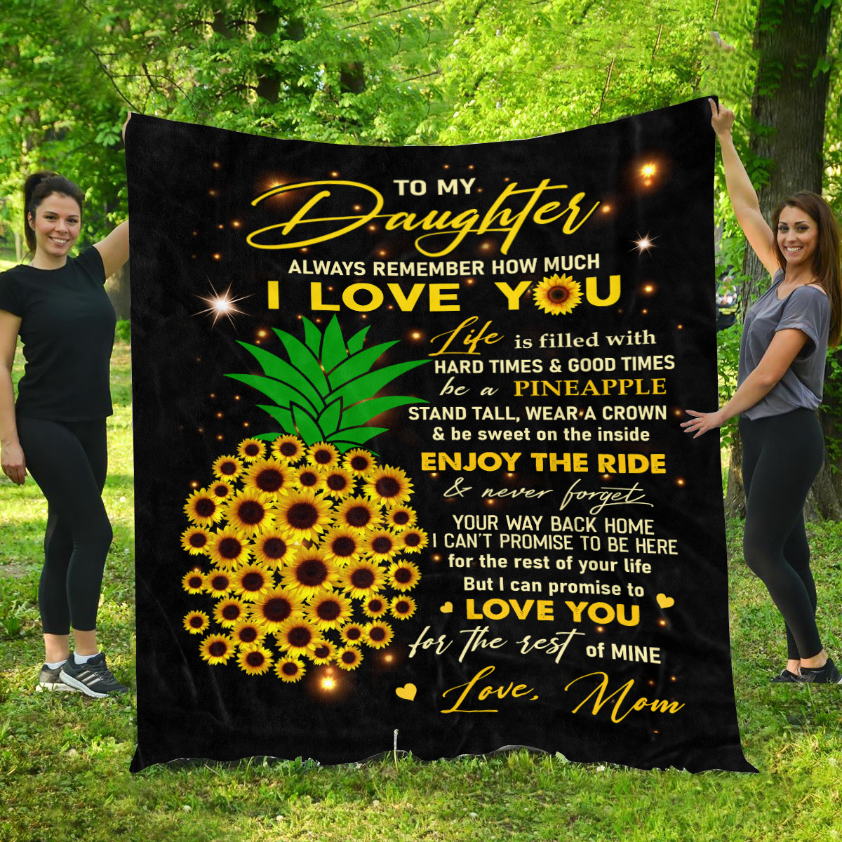 Pineapple To My Daughter Always Remember How Much I Love You Blanket Pineapple Daughter Gift 1