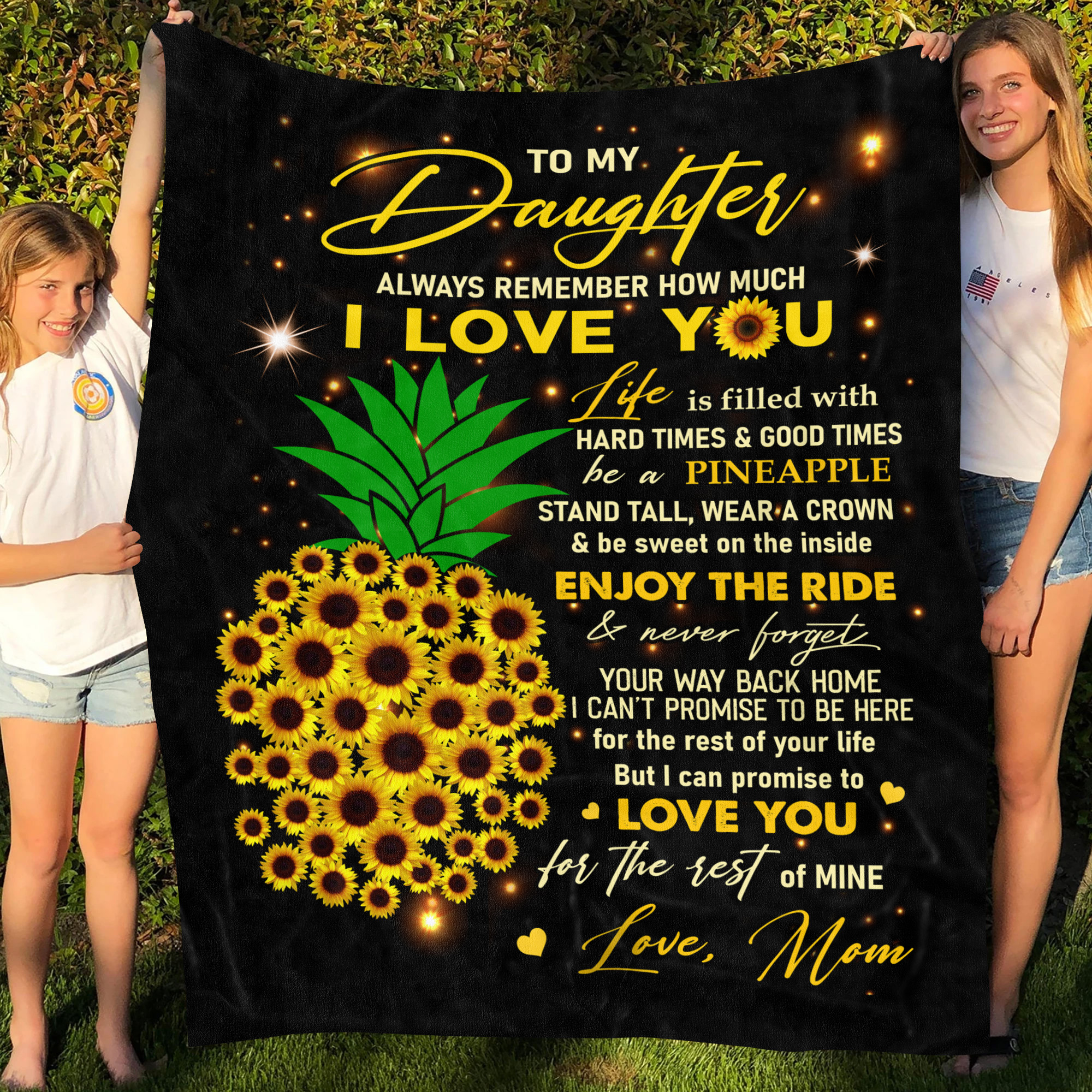 Pineapple To My Daughter Always Remember How Much I Love You Blanket Pineapple Daughter Gift 2
