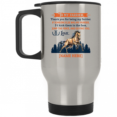 14 oz. Silver Travel Mug