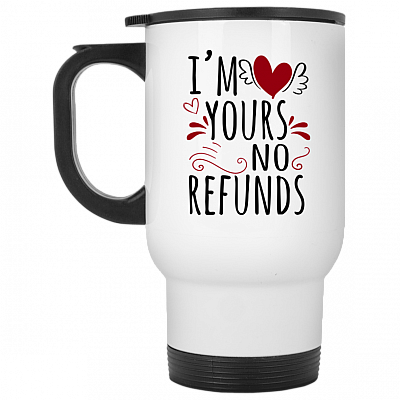 14 oz. White Travel Mug