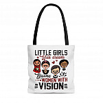 RBG Little Girls with Dreams Become Women with Vision Feminist Women Empowerment All Over Print Tote Bag – Shoulder Bag
