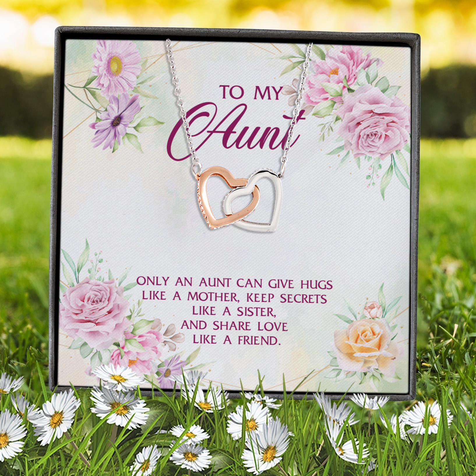 20Th. Aunt Share Love(4) Interlocking Hearts Necklace 7