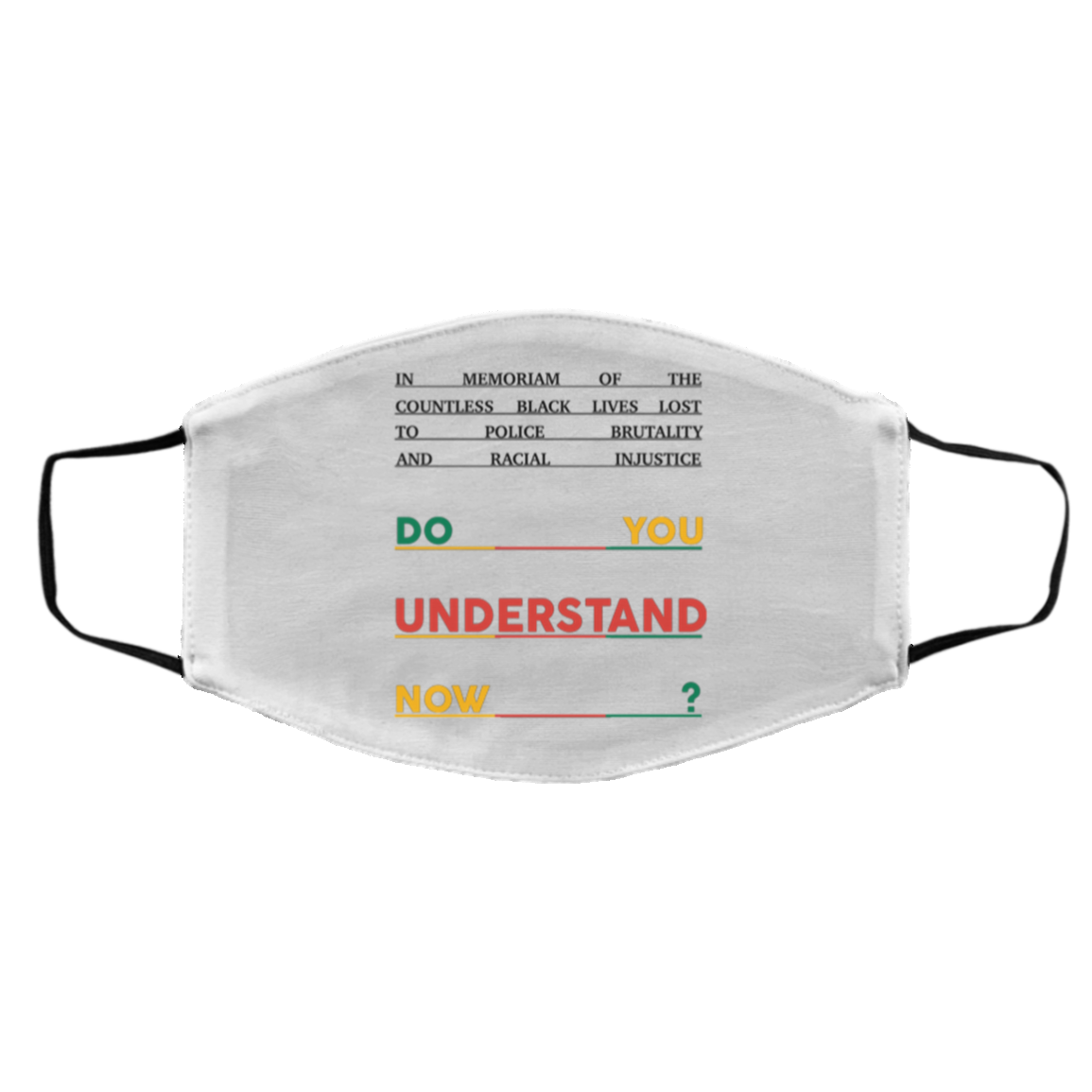 In Memoriam of the Countless Black Lives Lost to Police Brutality Washable Reusable Custom - Printed Cloth Face Mask Cover, White, Cloth Face Cover – Medium/Large In Memoriam of the Countless Black Lives Lost to Police Brutality Washable Reusable Custom - Printed Cloth Face Mask Cover, White, Cloth Face Cover – Medium/Large