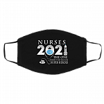 Nurses 2021 The One Where They Became Washable Reusable Custom – Printed Cloth Face Mask Cover, Black, Cloth Face Cover – Medium/Large