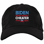 Biden Cheated - 2020's Biggest, Black, Twill Unstructured Dad Cap