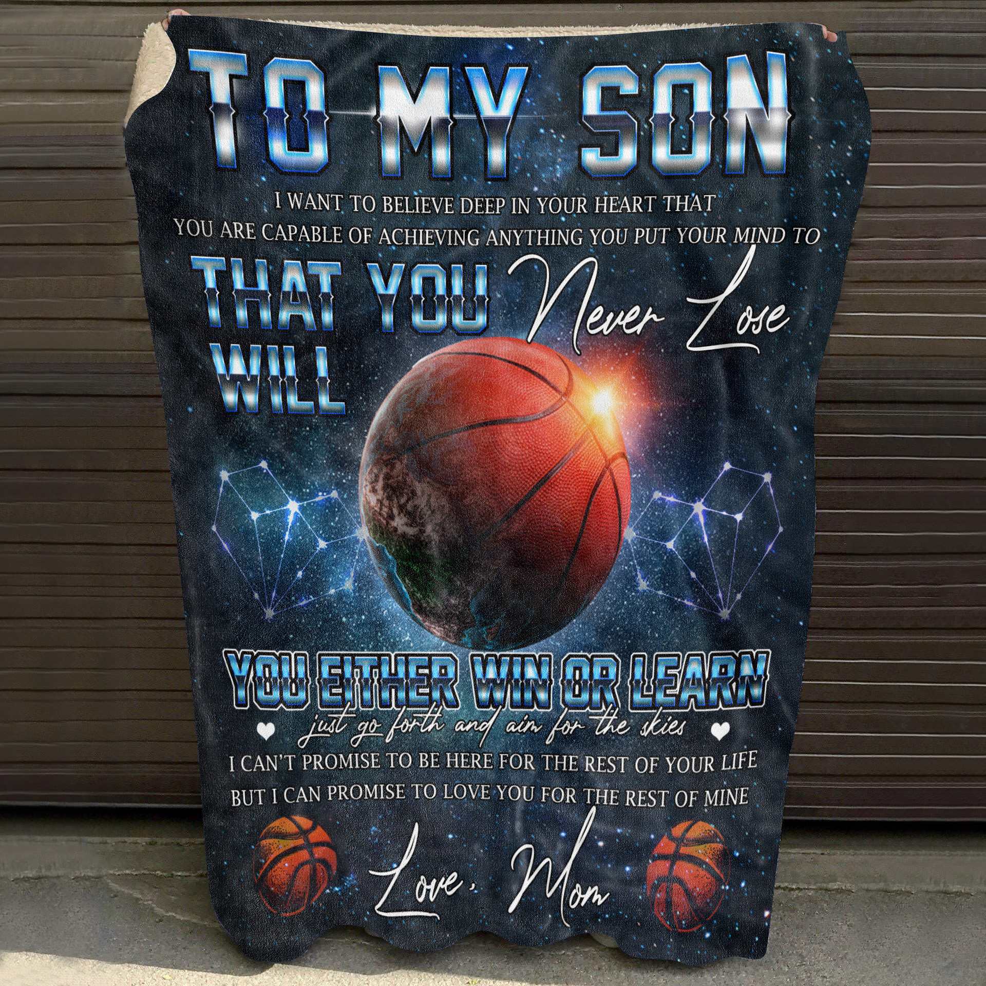 7O_ To My Son Basketball Blanket Mockup 10