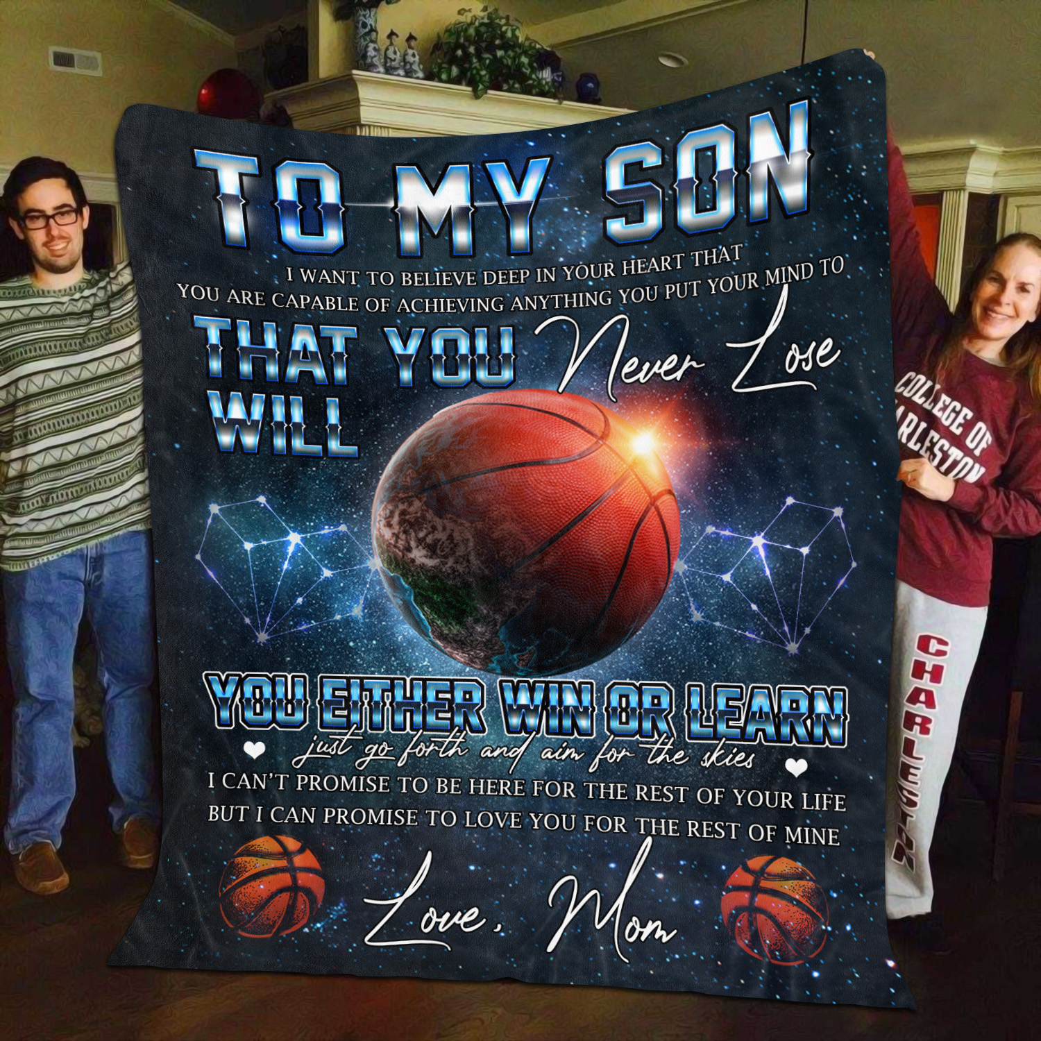 7O_ To My Son Basketball Blanket Mockup 11