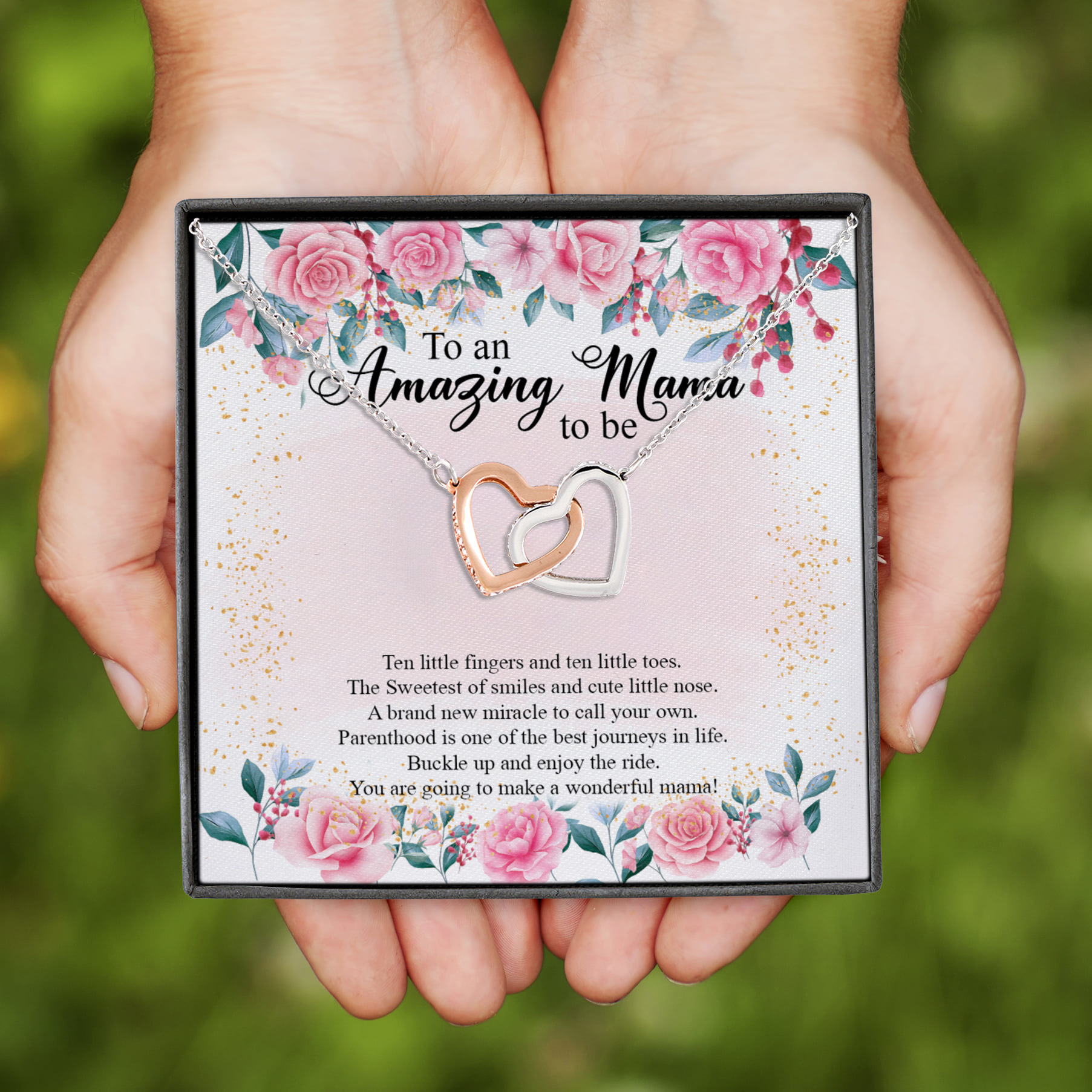 1HP. An Amazing Mama(4) Interlocking Hearts Necklace