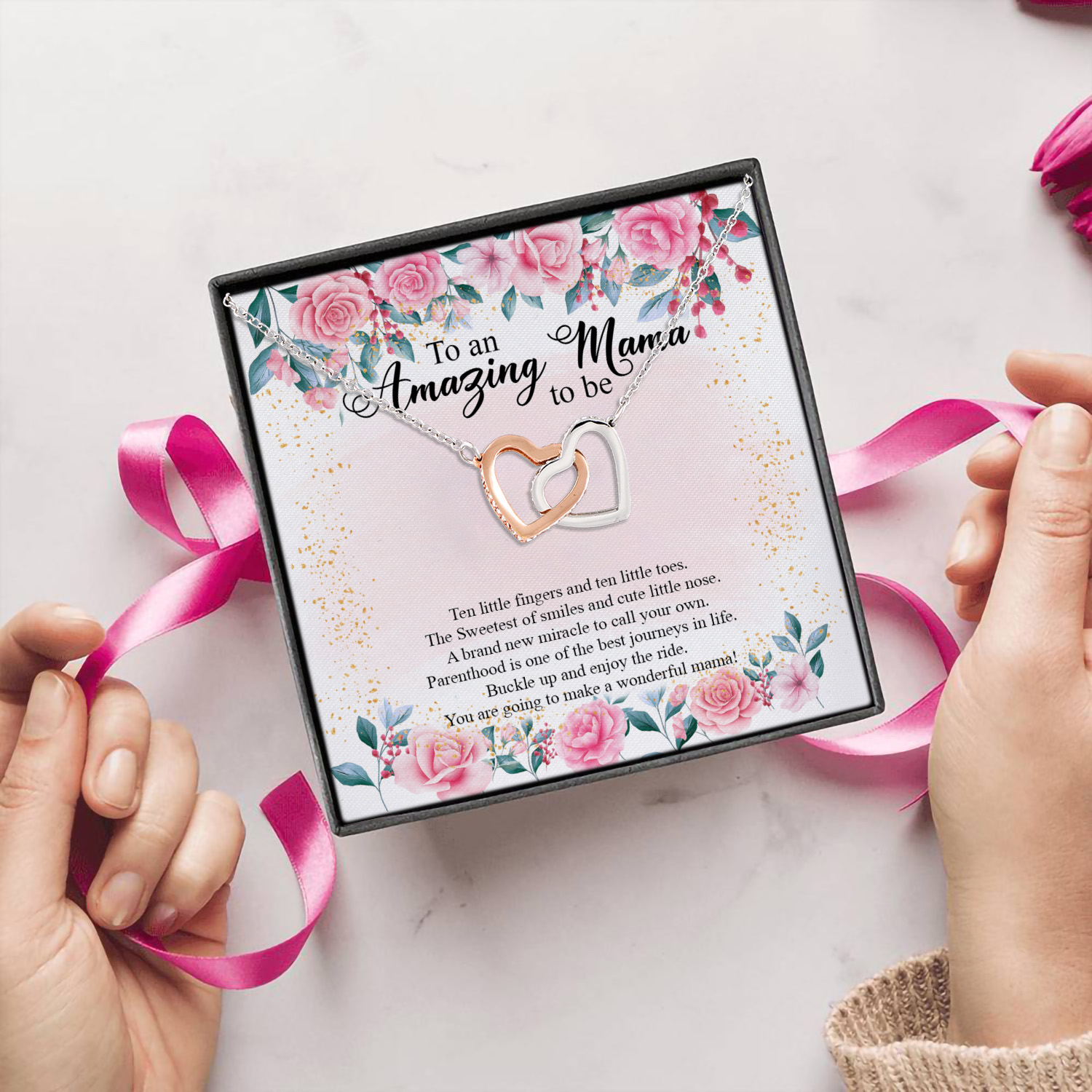 1HP. An Amazing Mama(4) Interlocking Hearts Necklace 5