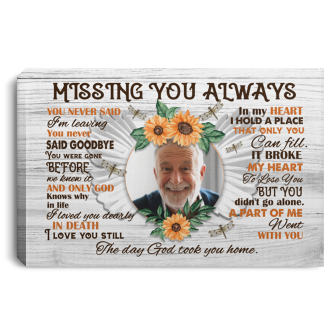 Personalized Photo Missing You Always You Never Said I'm Leaving You Framed Canvas Prints - Unframed Poster, White, 0.75'' Framed Canvas Personalized Photo Missing You Always You Never Said I'm Leaving You Framed Canvas Prints - Unframed Poster, White, 0.75'' Framed Canvas