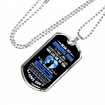 Dear My Amazing Man To My Husband My Boyfriend My Fiance From Wife Girlfriend Dog Tag Pendant Necklace - Dog Tag (Silver)