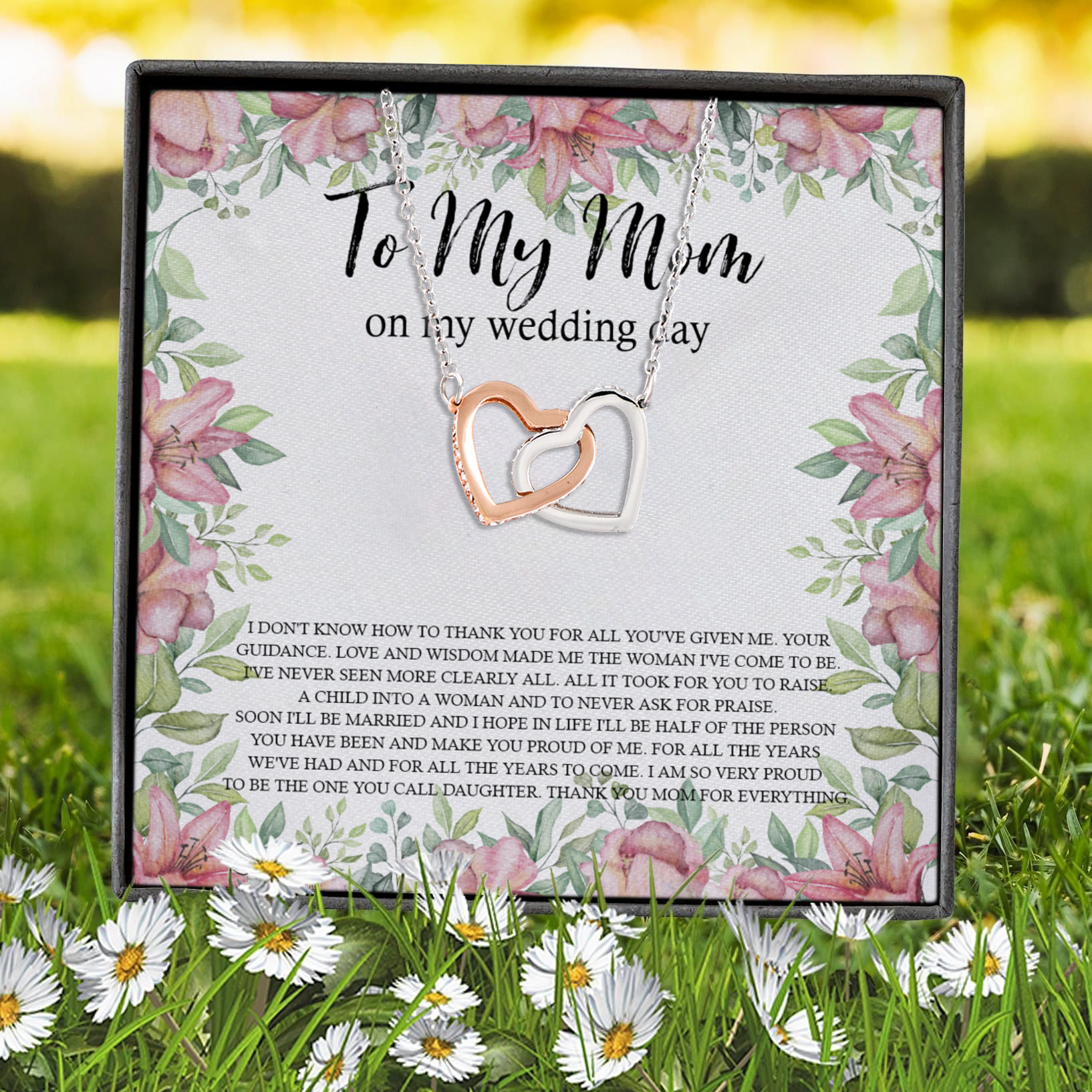 5HP. To My Mom Message Card(5) Interlocking Hearts Necklace 7