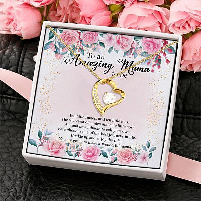 To An Amazing Mama To Be Forever Love Pendant Necklace