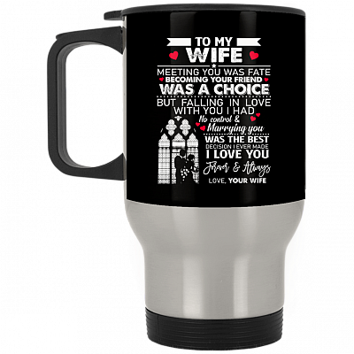 14 oz. Silver Travel Mug