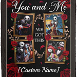 Personalized You And Me, White, Cozy Plush Fleece Blanket - 50x60