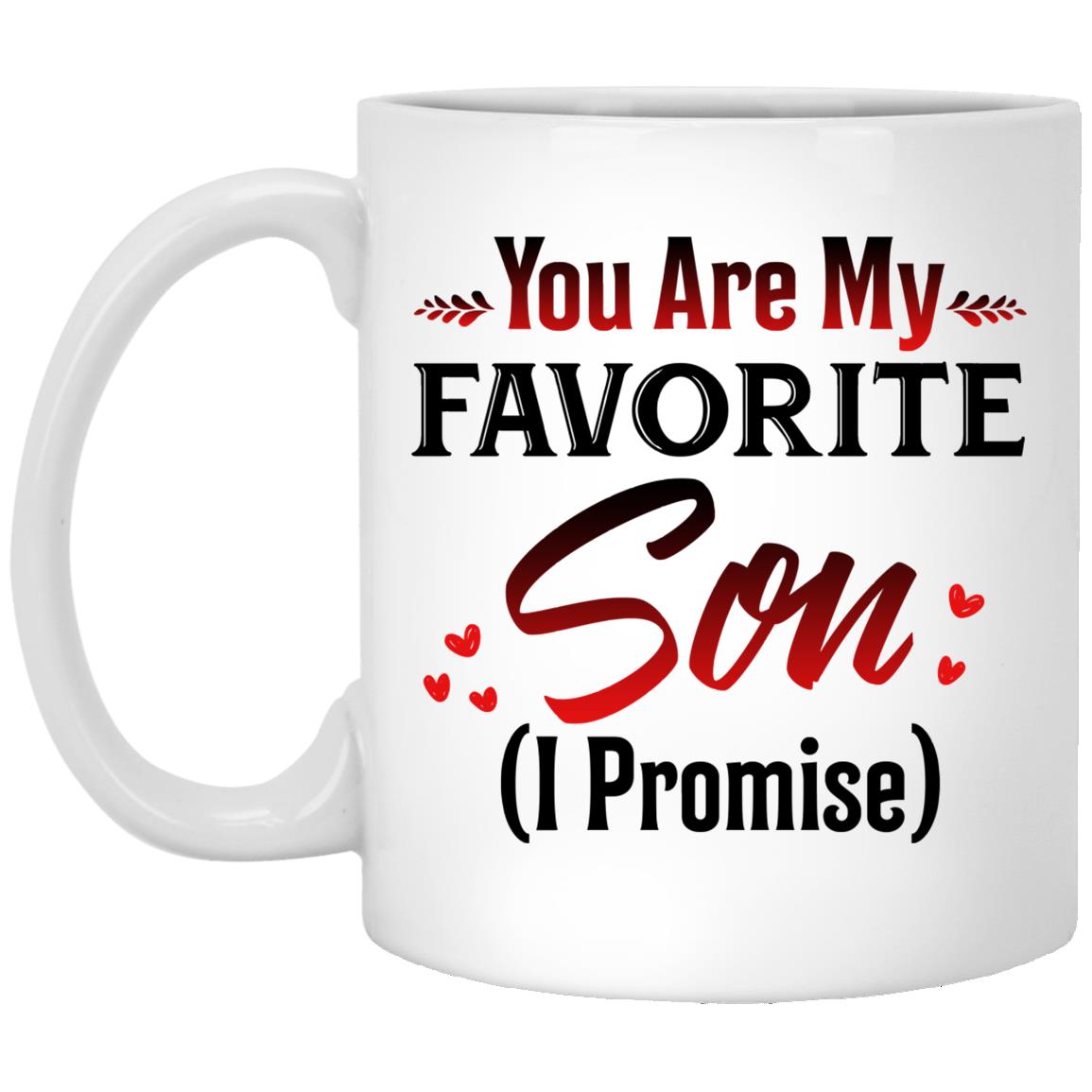 Favorite Son (4), White, 11 oz. White Mug Favorite Son (4), White, 11 oz. White Mug