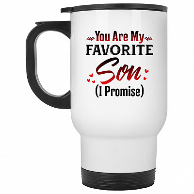 14 oz. White Travel Mug